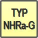 Piktogram - Typ: NHRa-G